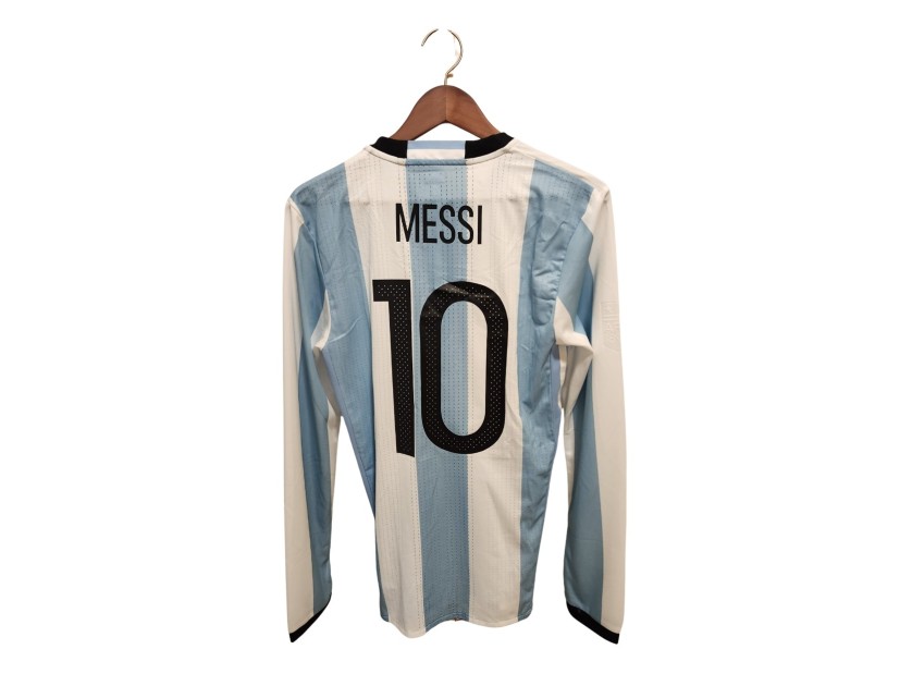 La maglia dell'Argentina 2016/17 di Lionel Messi