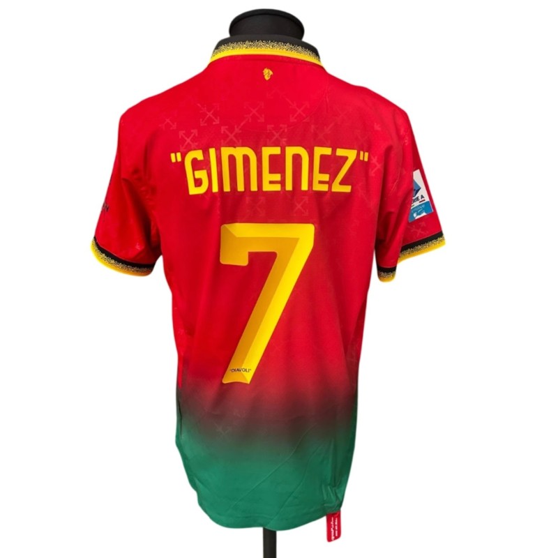 Gimenez's AC Milan x Off White Official Special Shirt, 2024/25