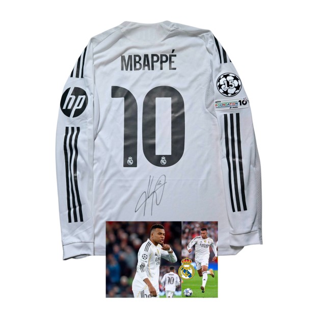 R - Mbappé's Signed Match-Issued Shirt, Liverpool vs Real Madrid UCL 2025