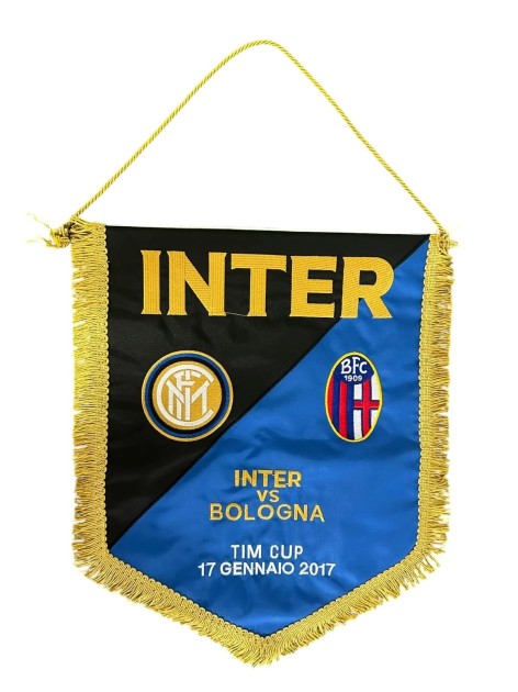 Inter vs Bologna Match-Issued Pennant, TIM Cup 2017