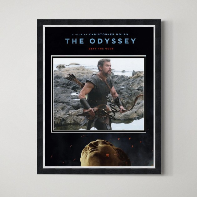 Matt Damon Signed The Oddysey Display