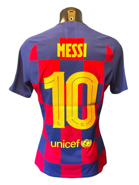 Lionel Messi's Grácies FC Barcelona Vs Napoli 2020 Match Shirt