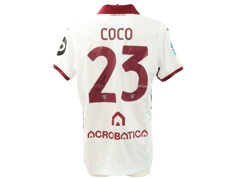 Coco's Signed Unwashed Shirt, Fiorentina vs Torino 2025