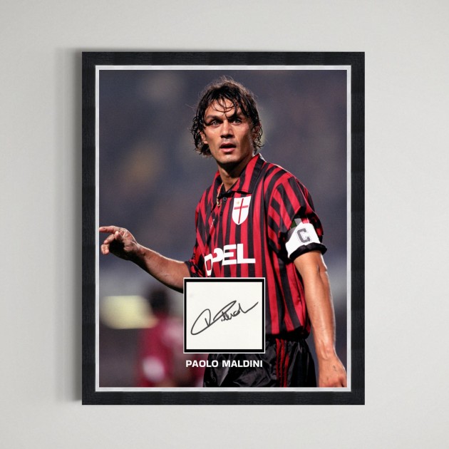 Paolo Maldini's AC Milan Signed Display 