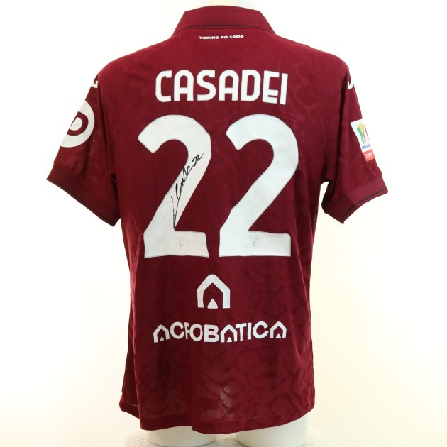 Maillot Torino FC 2006-2007 Domicile – Simone Barone #8 – Match Issue ASICS – Taille L