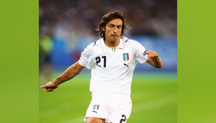 Pirlo's Official Italy Match Shirt, 2007/08