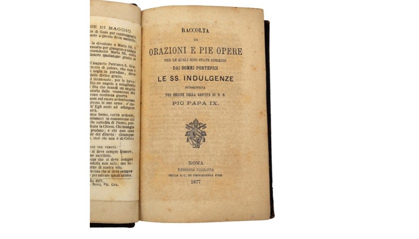 "Raccolta di orazioni e pie opere" (1877)