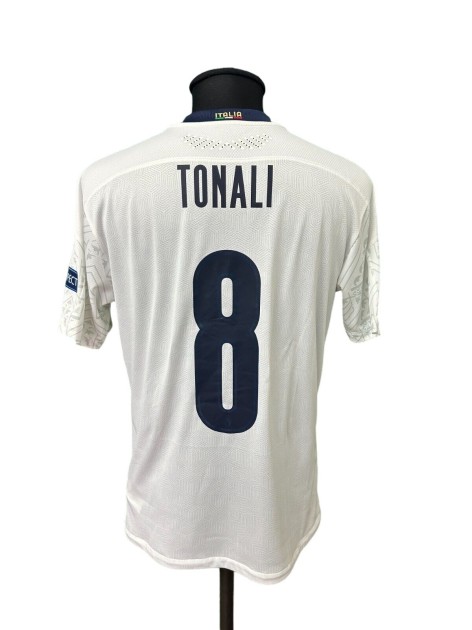 Tonali's Italy Under-21 Match-Issued Shirt, 2020