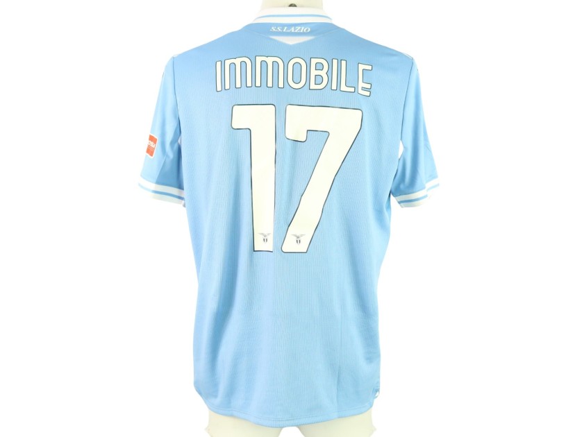 Immobile's Lazio Match-Issued Shirt, 2020/21