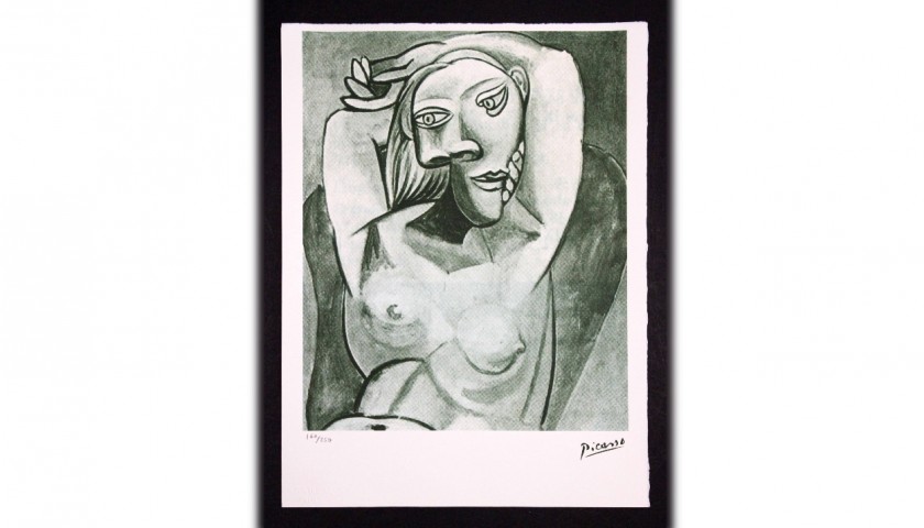 Pablo Picasso - Original Lithograph with Dry Stamp