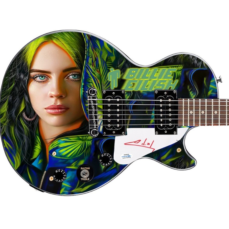 Billie Eilish Signed Graphics Guitar