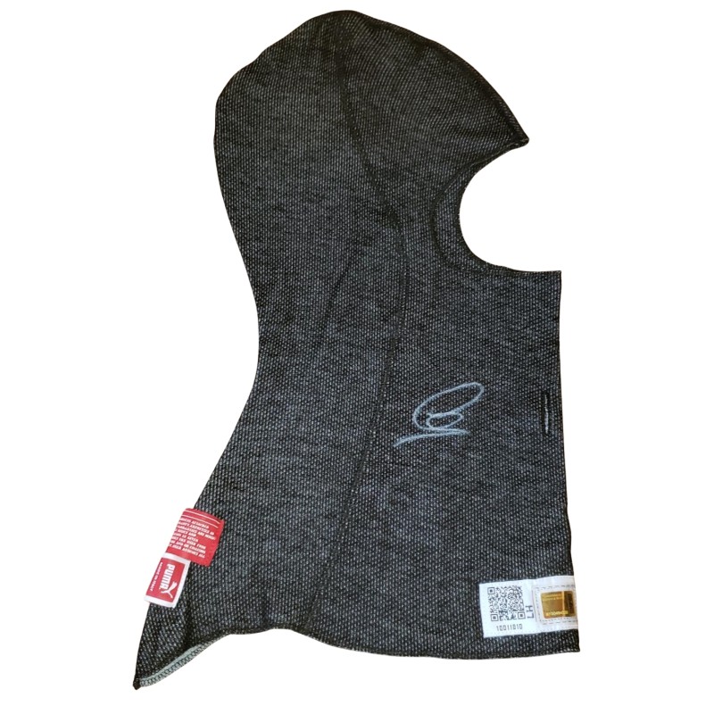 Lewis Hamilton Used and Signed Balaclava 