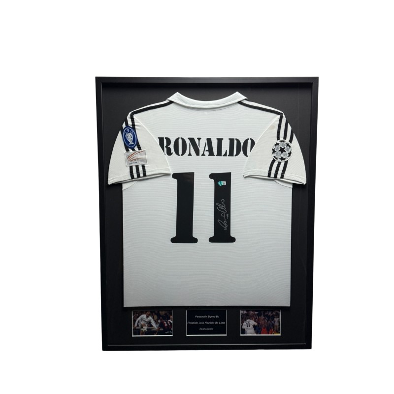 Ronaldo Nazario's Real Madrid 2001 Signed And Framed Shirt