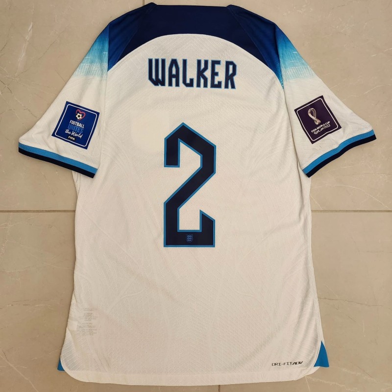 Kyle Walker's England 2022/23 World Cup Match Issued Shirt