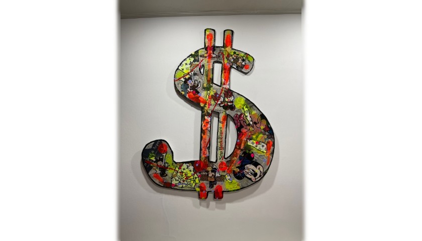 "Minnie Fashion Dollar vs Andy Warhol, vs Mr brainwash, vs Banksy" by Mr Ogart