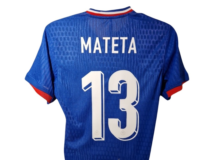  Jean-Philippe Mateta Signed France 2024-25 Home Football Shirt