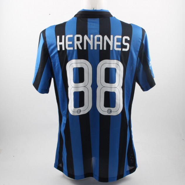 Hernanes Inter shirt, issued worn Tim Trophy 2015