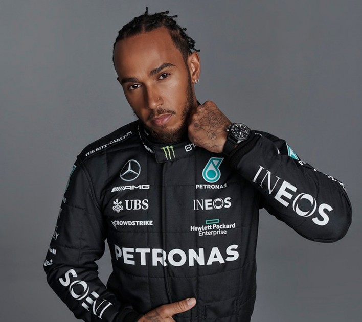 Tuta gara Lewis Hamilton Mercedes - Autografata