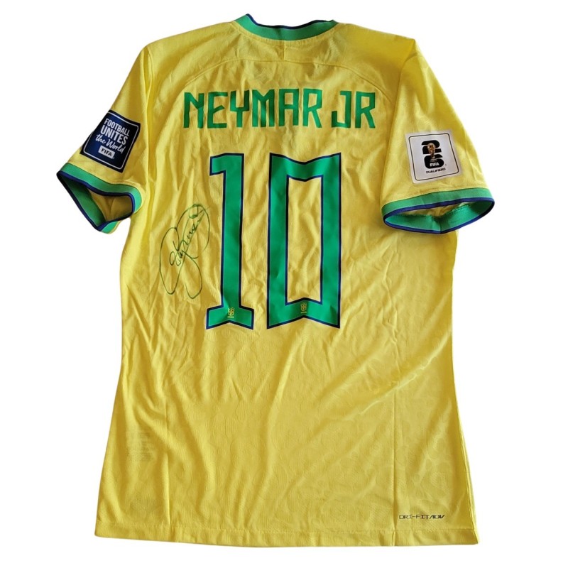 Neymar's Signed Match Shirt, Brazil vs Bolivia 2023