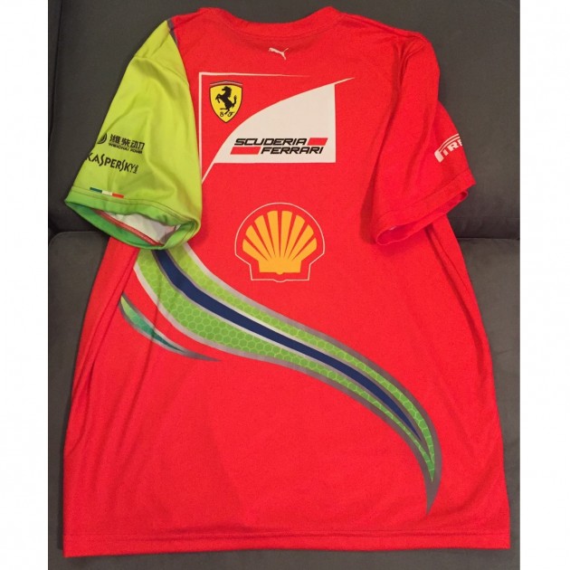 Scuderia Ferrari Official T-Shirt, Monza 2023 - Signed by Carlos Sainz and  Charles Leclerc - CharityStars