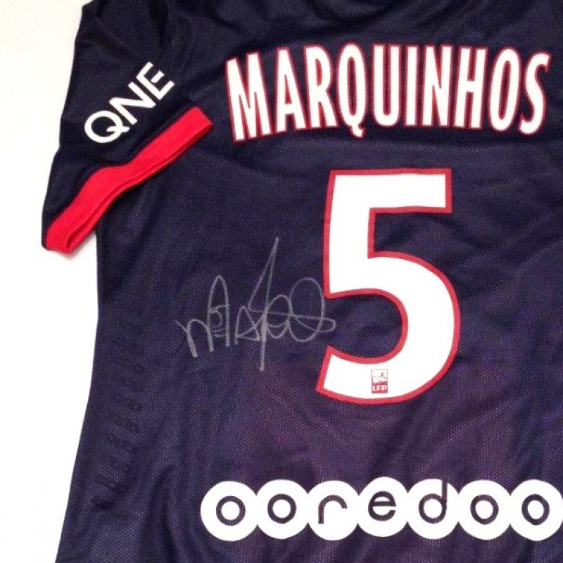 PSG fanshop shirt, Marquinhos, Ligue1 2013/2014 - signed