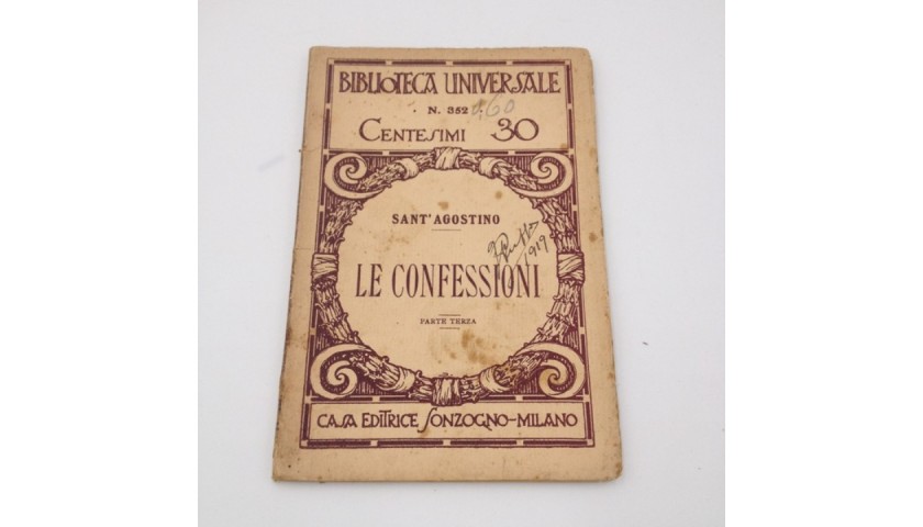 "Le confessioni" - Sant'Agostino, Early 1900s