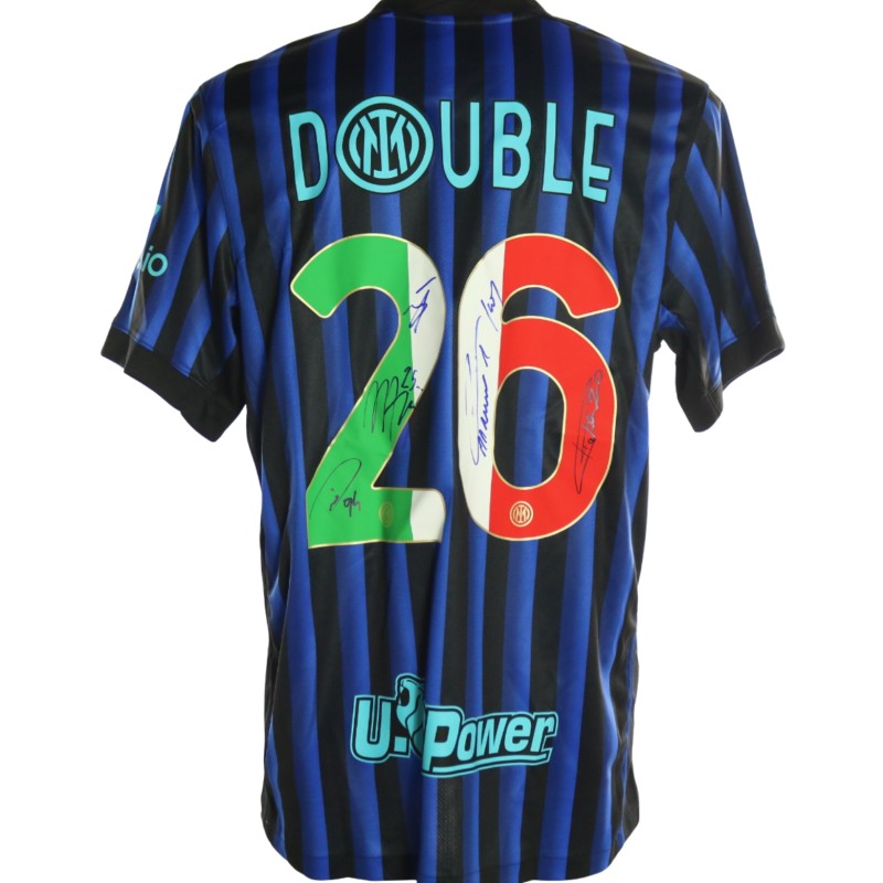 Maglia ufficiale "Double" Inter, 2026 - Autografata dalla squadra