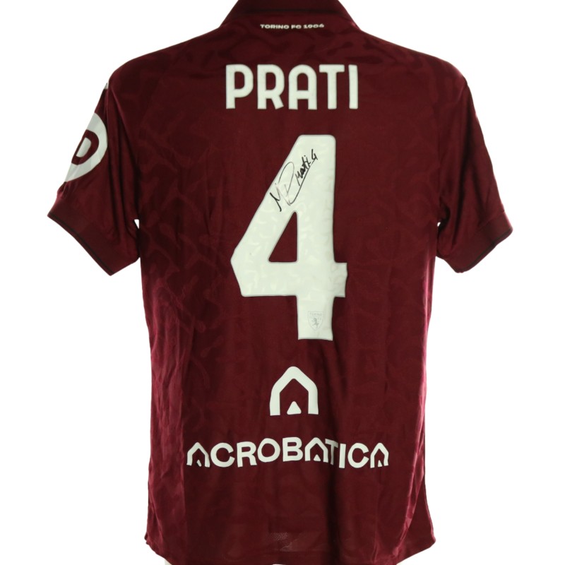 Prati's Signed Unwashed Shirt, Cagliari vs Torino 2026