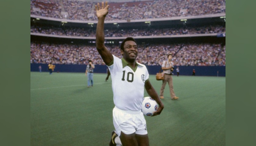 Maglia ufficiale Pele New York Cosmos - Autografata