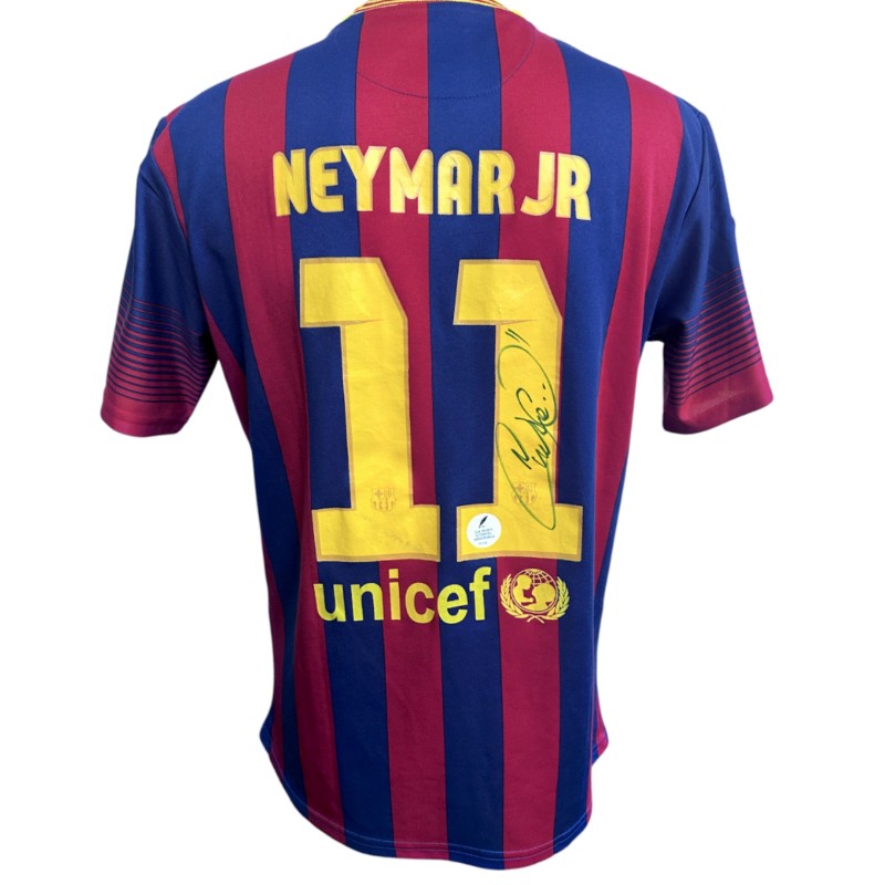 Neymar's Barcelona Signed Replica Shirt, 2013/14