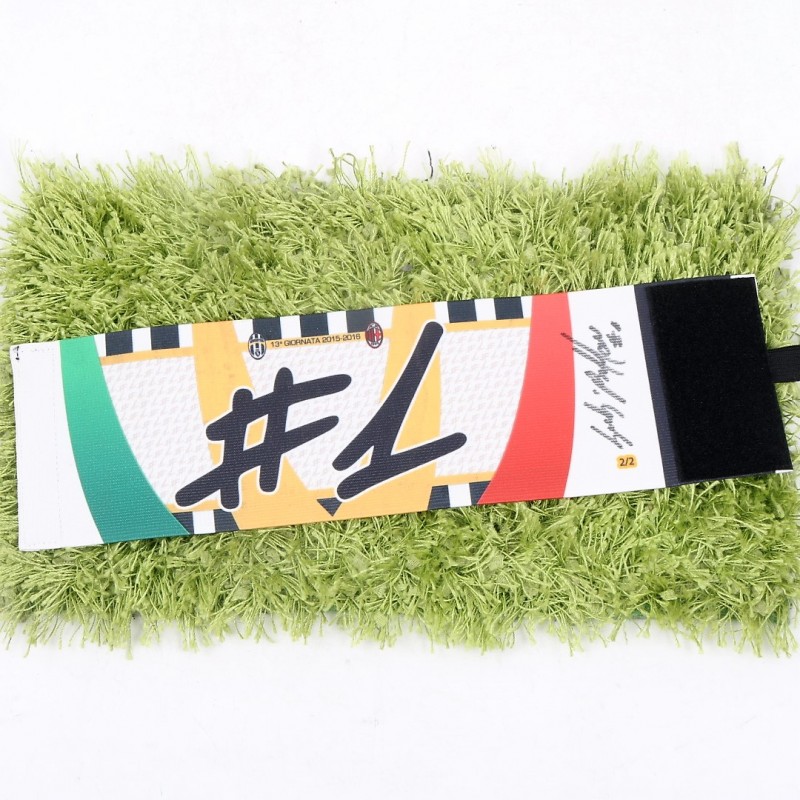 Buffon's Match-Issued Captain Armband, Signed Juventus-Milan 2015/16