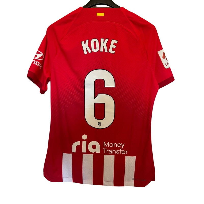 Koke's Atletico Madrid Match-Issued Shirt, LaLiga 2023/24