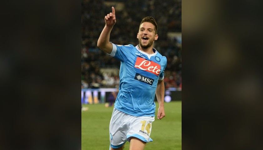Mertens' Match-Issued Signed Shirt, Napoli-Fiorentina TIM Cup 2014 