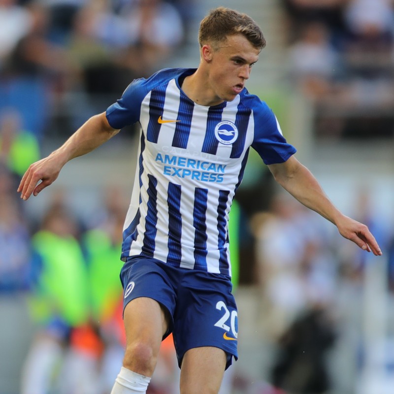 Solly March's Brighton & Hove Albion Match-Issued and Signed Shirt, 2019/20
