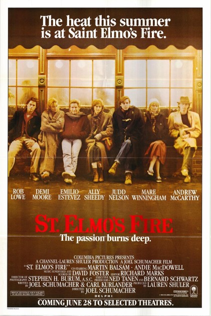 St. Elmo's Fire (1985) – Manifesto cinematografico originale d'epoca in formato "One Sheet"
