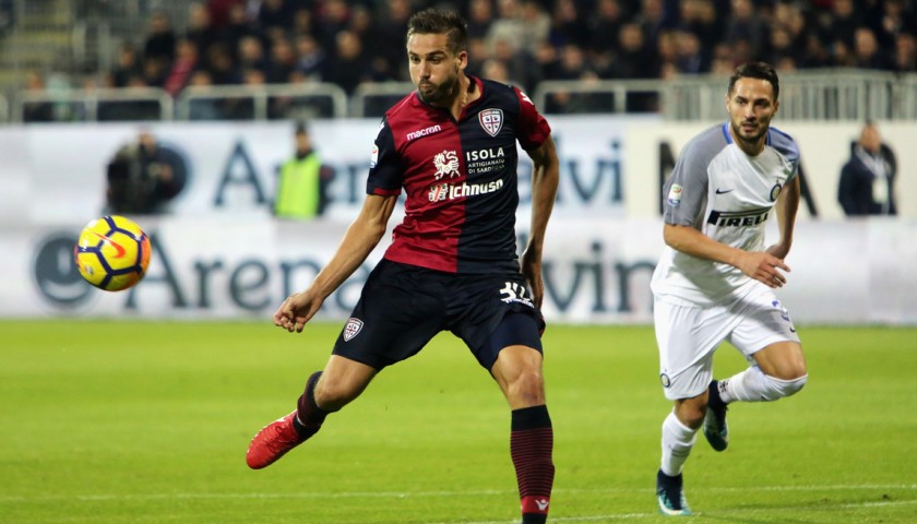Pavoletti's Signed Match-Issued Cagliari Shirt, Serie A 2017/18
