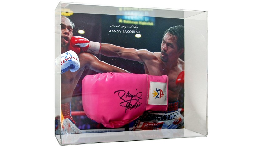 Manny Pacquiao Hand Signed Boxing Glove Presentation