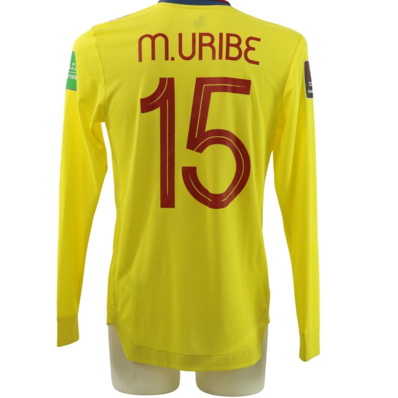 Uribe's Colombia Match-Issued Shirt, FIFA World Cup Qualifiers 2022