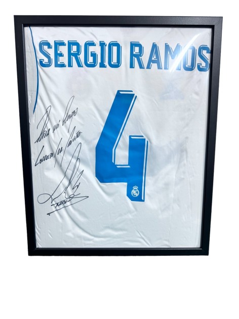 Framed Official Sergio Ramos Real Madrid Shirt, 2017/18 