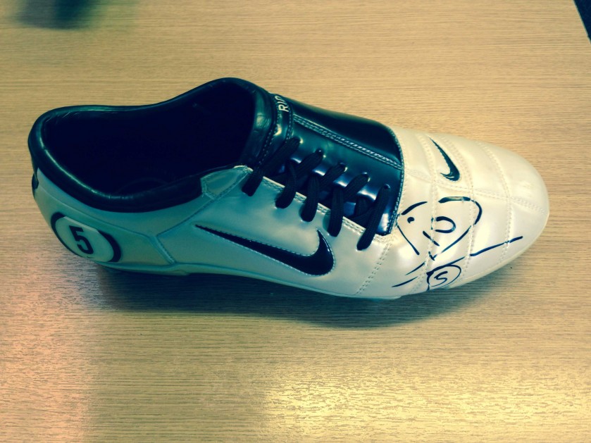 Rio Ferdinand's Personalised and Signed Football Boots