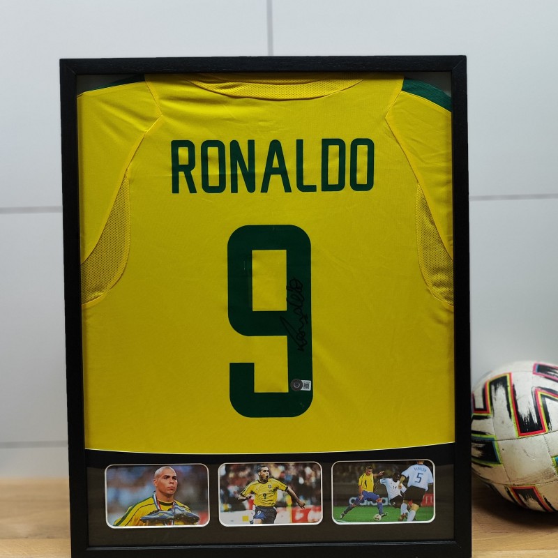 Ronaldo's Brazil Signed and Framed Shirt