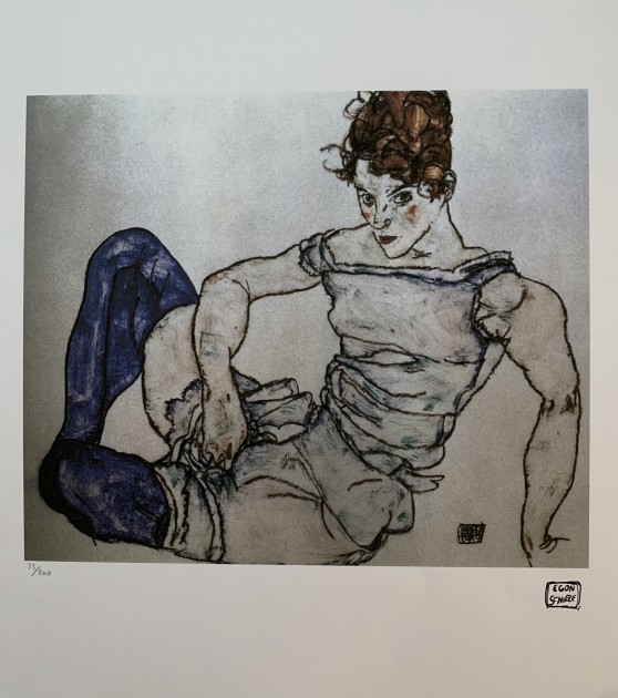Egon Schiele Signed Offset Lithograph