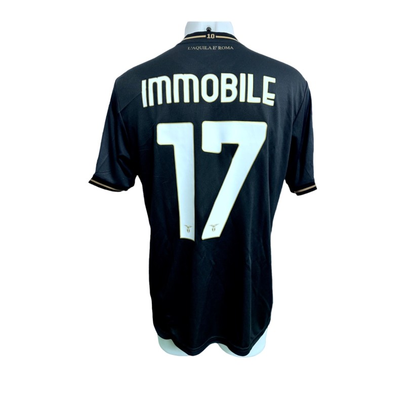 Immobile's Celebratory Match-Issued Shirt, Lazio vs Cremonese 2023