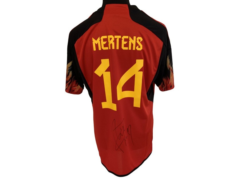 Maglia ufficiale Mertens Belgio, 2022 - Autografata