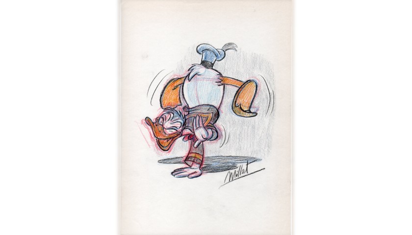 Original Donald Duck Drawing by José María Millet López