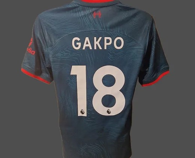 Cody Gakpo's Liverpool 2022/23 Signed and Framed Third Shirt