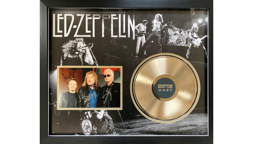 Led Zeppelin Gold Disc Signed Presentation