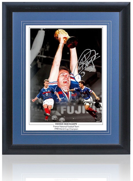 Didier Deschamps Signed France World Cup 1998 Display