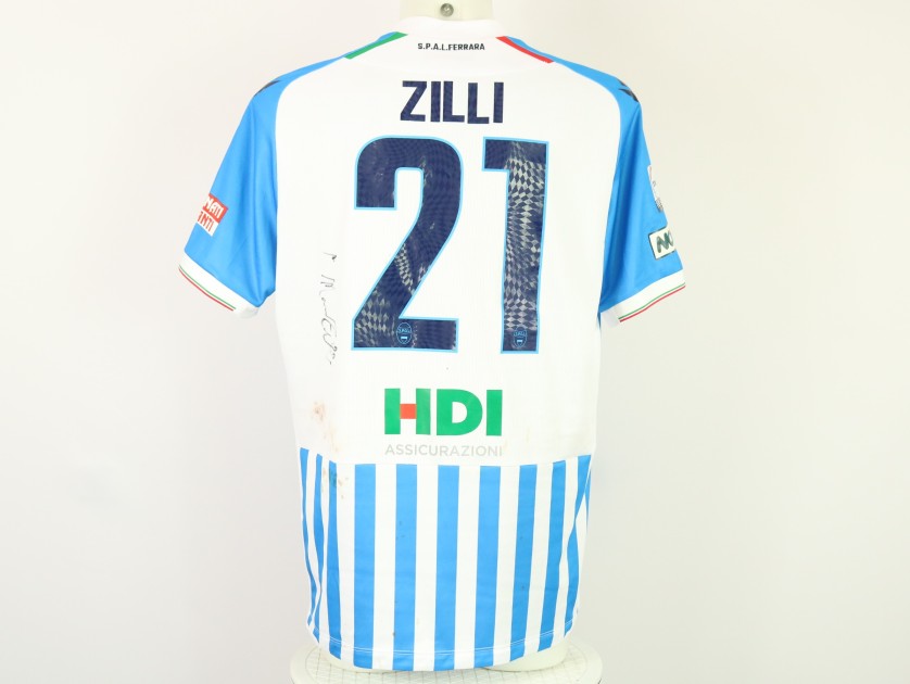 Zilli's unwashed Signed Shirt, Pontedera vs SPAL 2024 