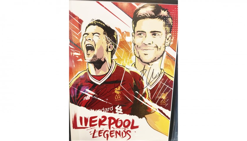 Limited Edition Steven Gerrard & Xabi Alonso Signed Artwork from LFC Legends Match 2018